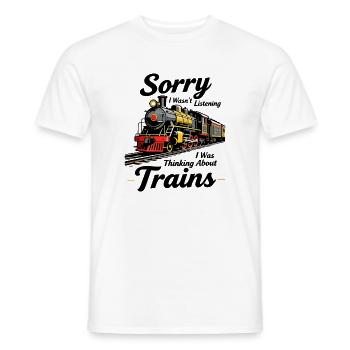 Zug Humor - Männer T-Shirt - Weiß - Vorne - AI Model Male 178 dark (178cm)