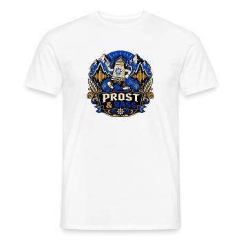 Chope de bière avec casque – Festival de musique - T-shirt homme - blanc - Devant - AI Model Male 178 dark (178cm)