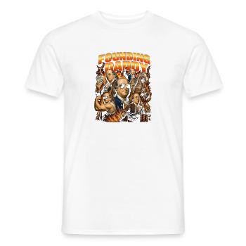 Le père fondateur Ben Franklin, 4 juillet - T-shirt homme - blanc - Devant - AI Model Male 178 dark (178cm)