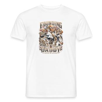 Founding Father George Washington, July 4 - Men's T-Shirt - white - Front - AI Model Male 178 dark (178cm)