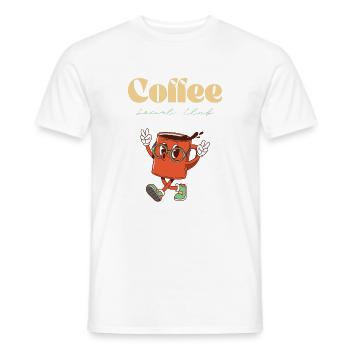 Coffee Social Club - Männer T-Shirt - Weiß - Vorne - AI Model Male 178 dark (178cm)