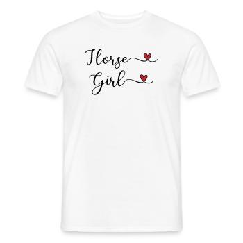 Horse Girl Heart - Men's T-Shirt - white - Front - AI Model Male 178 dark (178cm)