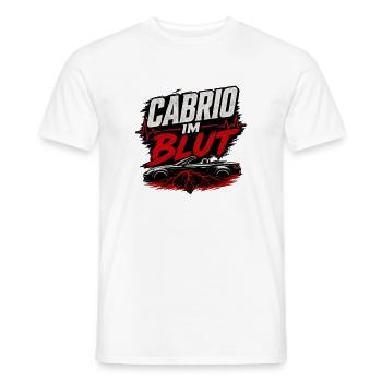 Cabrio im Blut Cabriolet Spruch Fahrer - Männer T-Shirt - Weiß - Vorne - AI Model Male 178 dark (178cm)