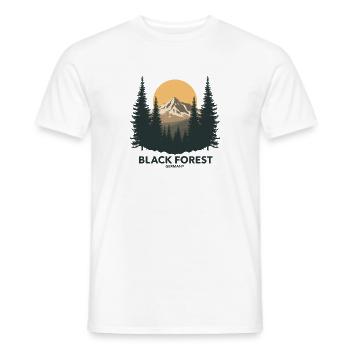 Insigne du patrimoine de la Forêt-Noire de Schwarzwald - T-shirt homme - blanc - Devant - AI Model Male 178 dark (178cm)