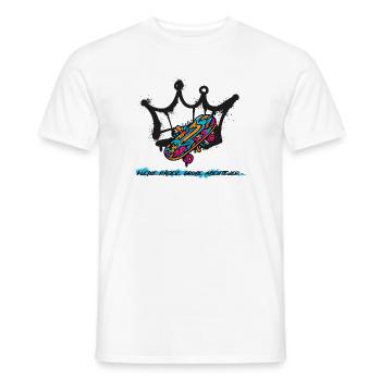 Skatershirt für Kids - Männer T-Shirt - Weiß - Vorne - AI Model Male 178 dark (178cm)