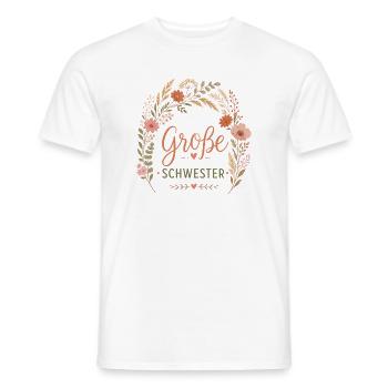 Große Schwester Blumenkranz - Männer T-Shirt - Weiß - Vorne - AI Model Male 178 dark (178cm)