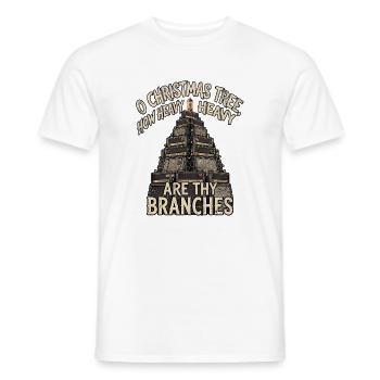 Heavy Metal Christmas Tree - Men's T-Shirt - white - Front - AI Model Male 178 dark (178cm)