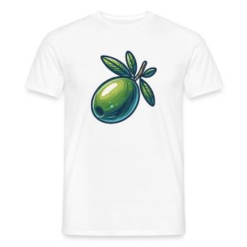 Stylized Olive Emerald - Men's T-Shirt - white - Front - AI Model Male 178 dark (178cm)