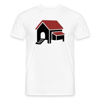 Chicken coop farm icon - Men's T-Shirt - white - Front - AI Model Male 178 dark (178cm)