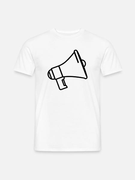 mégaphone - T-shirt homme - blanc