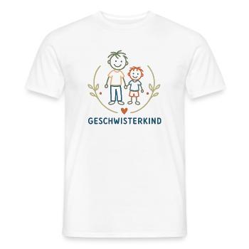 Geschwisterkind Brüder Illustration - Männer T-Shirt - Weiß - Vorne - AI Model Male 178 dark (178cm)