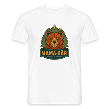 Mama Bär Berg Wildnis - Männer T-Shirt - Weiß - Vorne - AI Model Male 178 dark (178cm)