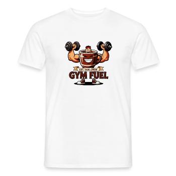 Gym Fuel 5AM Crew Coffee Lifter - Men's T-Shirt - white - Front - AI Model Male 178 dark (178cm)