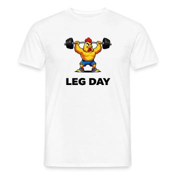 Leg Day Chicken Lifter - Men's T-Shirt - white - Front - AI Model Male 178 dark (178cm)