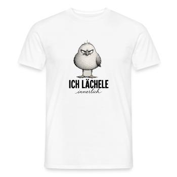  Ich Lächele Innerlich Lustiger Mürrischer Vogel - Männer T-Shirt - Weiß - Vorne - AI Model Male 178 dark (178cm)