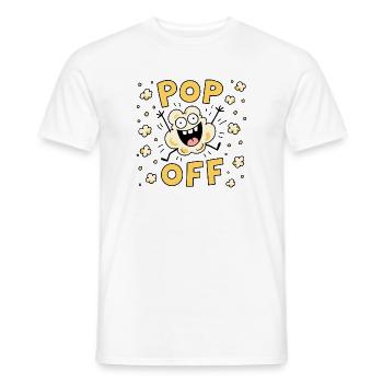 Popcorn drôle - T-shirt homme - blanc - Devant - AI Model Male 178 dark (178cm)