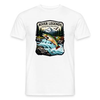 River Legends Sunrise Giants - Men's T-Shirt - white - Front - AI Model Male 178 dark (178cm)