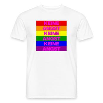 KEINE ANGST, NO NZS, NIE WIEDER, ANTIFASCHISMUS - Männer T-Shirt - Weiß - Vorne - AI Model Male 178 dark (178cm)
