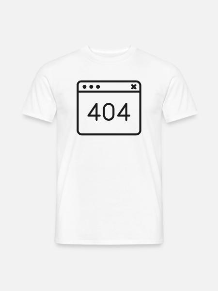 404-Fehlerzeilen-Symbol Website nicht gefunden - Männer T-Shirt - Weiß