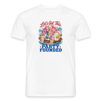 Fondons cette fête ! George Washington - T-shirt homme - blanc - Devant - AI Model Male 178 dark (178cm)
