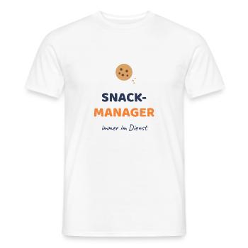 Snack Manager - Männer T-Shirt - Weiß - Vorne - AI Model Male 178 dark (178cm)