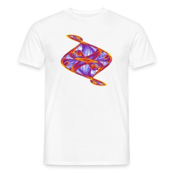 Golden Dance – Strange Attractor - Men's T-Shirt - white - Front - AI Model Male 178 dark (178cm)