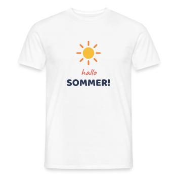 Hallo, Sommer! - Männer T-Shirt - Weiß - Vorne - AI Model Male 178 dark (178cm)