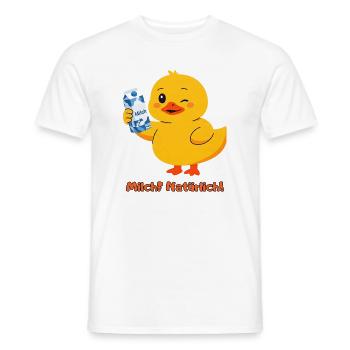 Ente Milch Natuerlich - Männer T-Shirt - Weiß - Vorne - AI Model Male 178 dark (178cm)