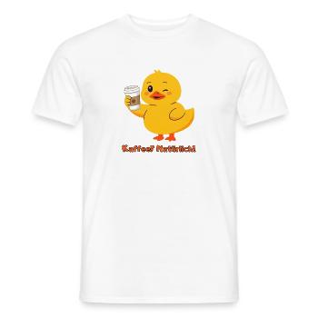 Ente Kaffee Natuerlich - Männer T-Shirt - Weiß - Vorne - AI Model Male 178 dark (178cm)