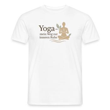 Yoga Weg Zur Inneren Ruhe - Männer T-Shirt - Weiß - Vorne - AI Model Male 178 dark (178cm)