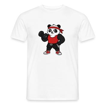Gym Panda - Men's T-Shirt - white - Front - AI Model Male 178 dark (178cm)