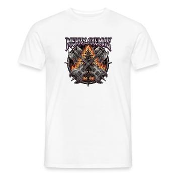 Merry Axemas Heavy Metal - T-shirt homme - blanc - Devant - AI Model Male 178 dark (178cm)