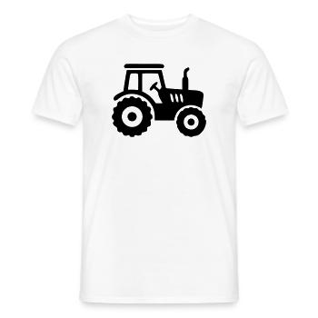 Tractor Tractor Silhouette - Men's T-Shirt - white - Front - AI Model Male 178 dark (178cm)