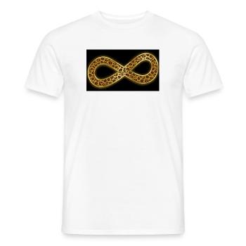 Golden Leopard Infinity - Men's T-Shirt - white - Front - AI Model Male 178 dark (178cm)