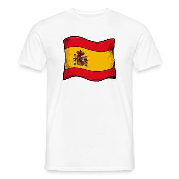 Style de dessin animé du drapeau espagnol - T-shirt homme - blanc - Devant - AI Model Male 178 dark (178cm)