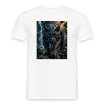 Panthère mosaïque des chutes - T-shirt homme - blanc - Devant - AI Model Male 178 dark (178cm)