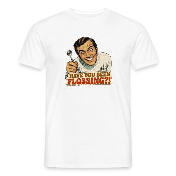 Art drôle de mème rétro de dentiste - T-shirt homme - blanc - Devant - AI Model Male 178 dark (178cm)