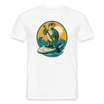  Funny SUP Paddleboard Board Stand Up paddel - Männer T-Shirt - Weiß - Vorne - AI Model Male 178 dark (178cm)