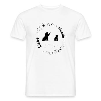 Dog love - Men's T-Shirt - white - Front - AI Model Male 178 dark (178cm)
