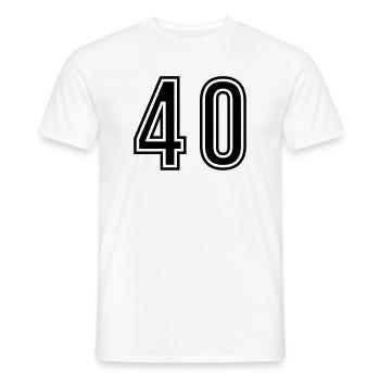 40 Symbole numérique - T-shirt homme - blanc - Devant - AI Model Male 178 dark (178cm)