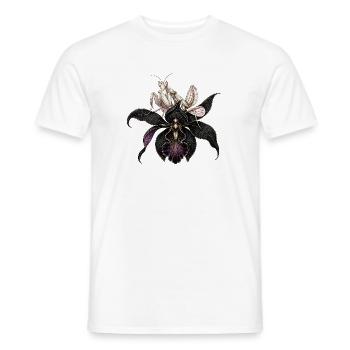 Orchid Mantis & Black Orchid - Men's T-Shirt - white - Front - AI Model Male 178 dark (178cm)