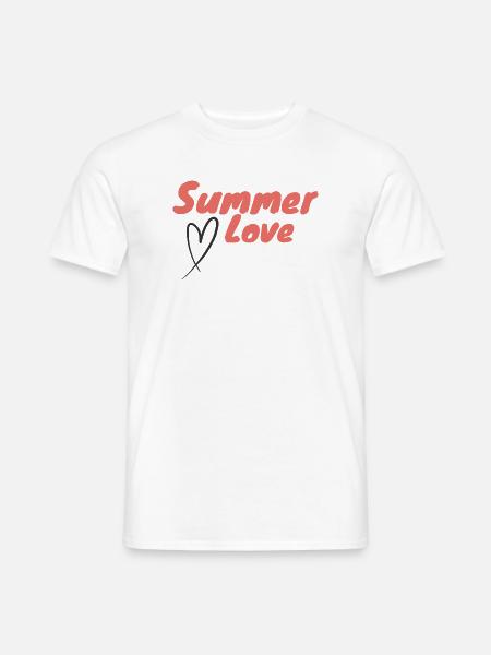 Sommerliebe Drehbuch Herz Positive Sommerenergie - Männer T-Shirt - Weiß