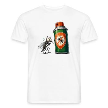 Mosquito vs Spray Can - Men's T-Shirt - white - Front - AI Model Male 178 dark (178cm)