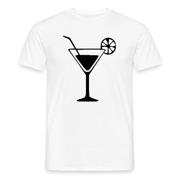 Cocktail Cocktail Glass Gift Bartender - Men's T-Shirt - white - Front - AI Model Male 178 dark (178cm)