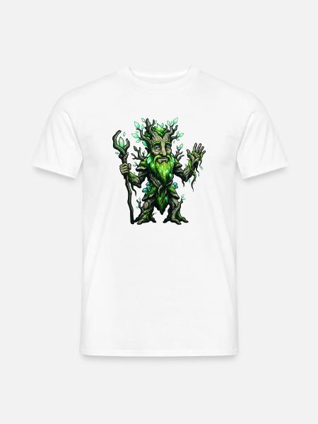 Illustration des grünen Baumgeistes - Männer T-Shirt - Weiß