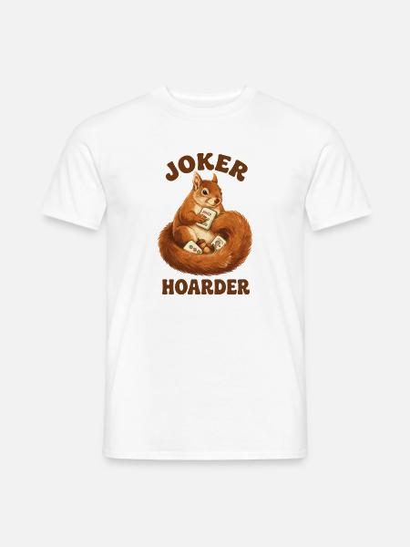 Mahjong Joker Hoarder Squirrel - Men's T-Shirt - white