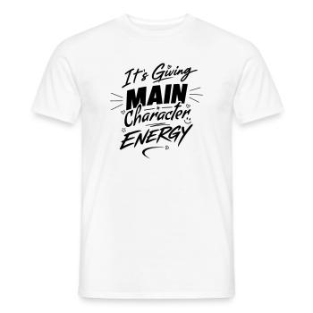 Cela donne de l’énergie au personnage principal – Assumez-le - T-shirt homme - blanc - Devant - AI Model Male 178 dark (178cm)