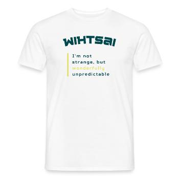 WIHTSAI | Wonderfully unpredictable - Men's T-Shirt - white - Front - AI Model Male 178 dark (178cm)
