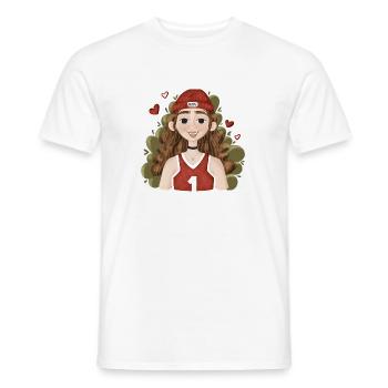 Hopeful basketball player - Men's T-Shirt - white - Front - AI Model Male 178 dark (178cm)