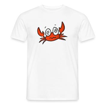 Dessin animé de crabe rouge aux grands yeux - T-shirt homme - blanc - Devant - AI Model Male 178 dark (178cm)